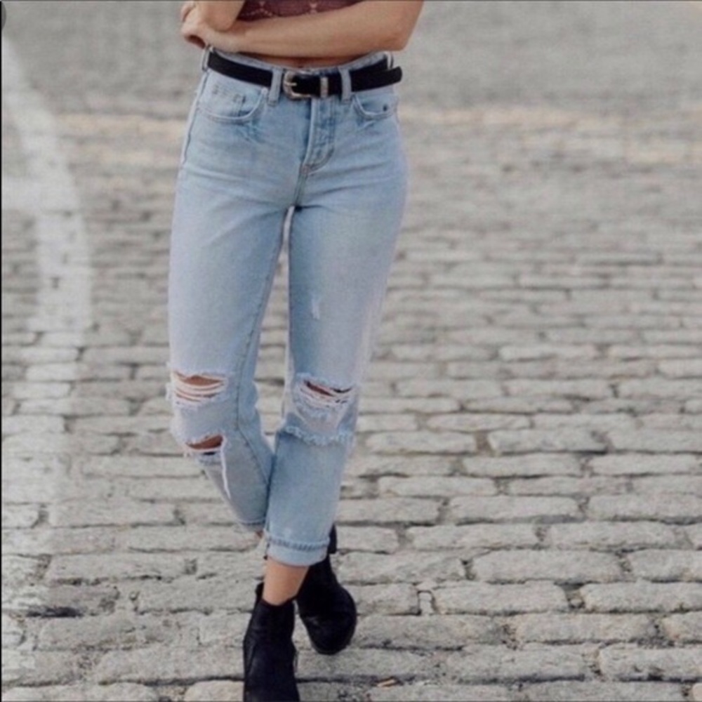 Brandy Melville distressed mom jean